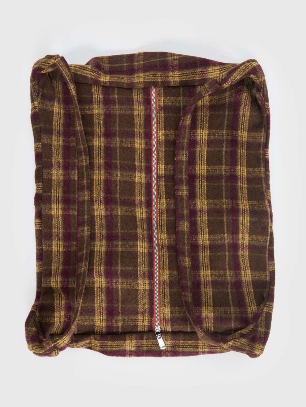 NWOT Oversized Tote Bag Brown Check - Picture 5 of 6